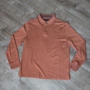 Jos. A. Bank Men's Rust Long Sleeve Polo